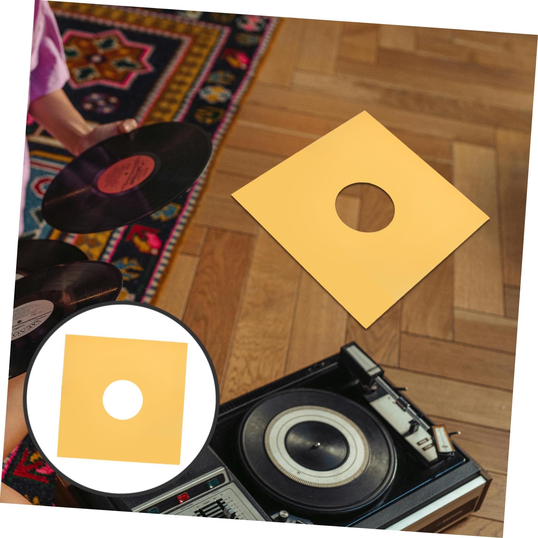 Sosoport 10 Stück Schallplatten Schutzhüllen Robuste Vinyl Cover für Platten mit Schutz vor Kratzern und Schäden Einfache Handhabung und Langlebig