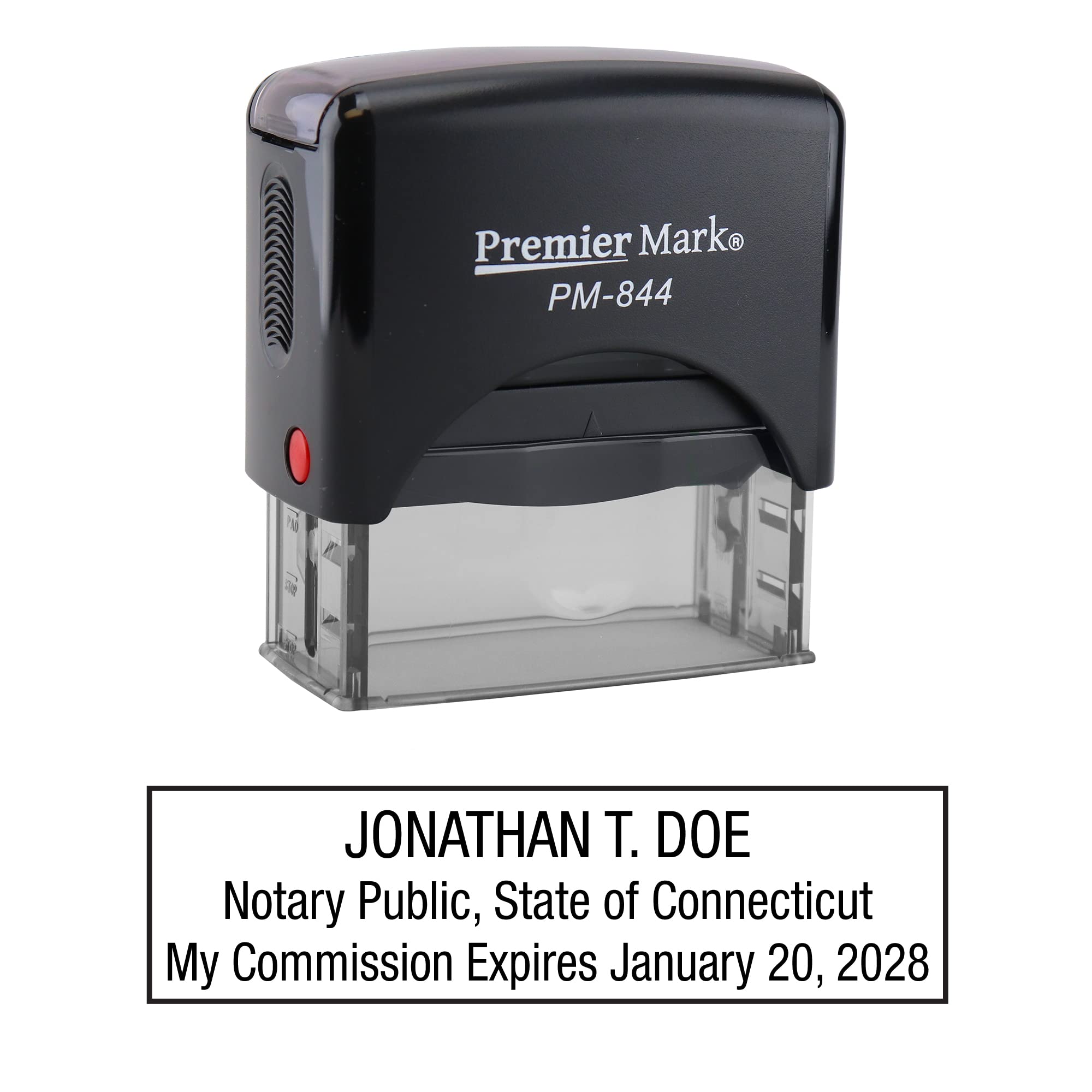Connecticut Notary Self-Inking Rubber Stamp - Meets State Specifications