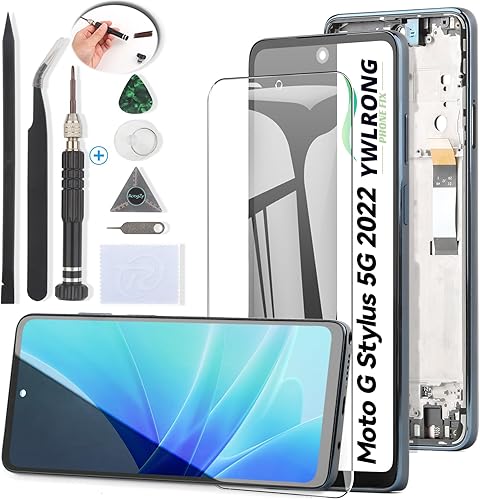 Pantalla para Motorola Moto G Stylus 5G 2022 XT2215 Reemplazo de pantalla para Moto G Stylus 2022 XT2212 Pantalla táctil LCD Digitalizador Asamblea