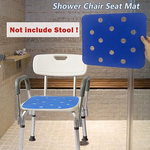 Miniatura 10 de Alfombrilla de asiento para silla de baño, cojín de banco de ducha para ancianos, almohadilla de espuma EVA antideslizante con adhesivo para