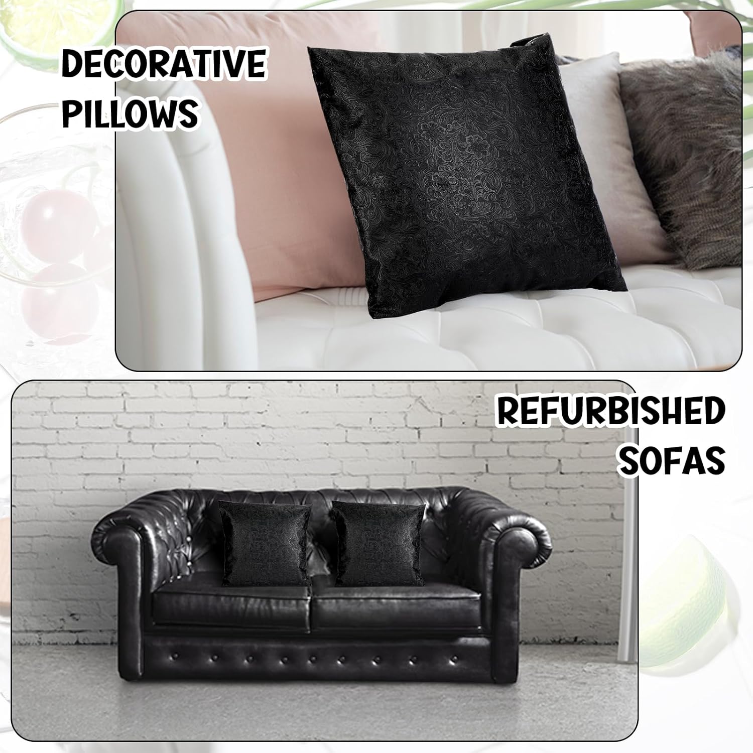 73'' x 55'' Tooled Faux Leather Sheets Vintage Floral Embossed Faux Leather Fabric Individual 2 Yard Cut Upholstery Flower Textured Synthetic Leather Material for DIY Crafts Making Sewing