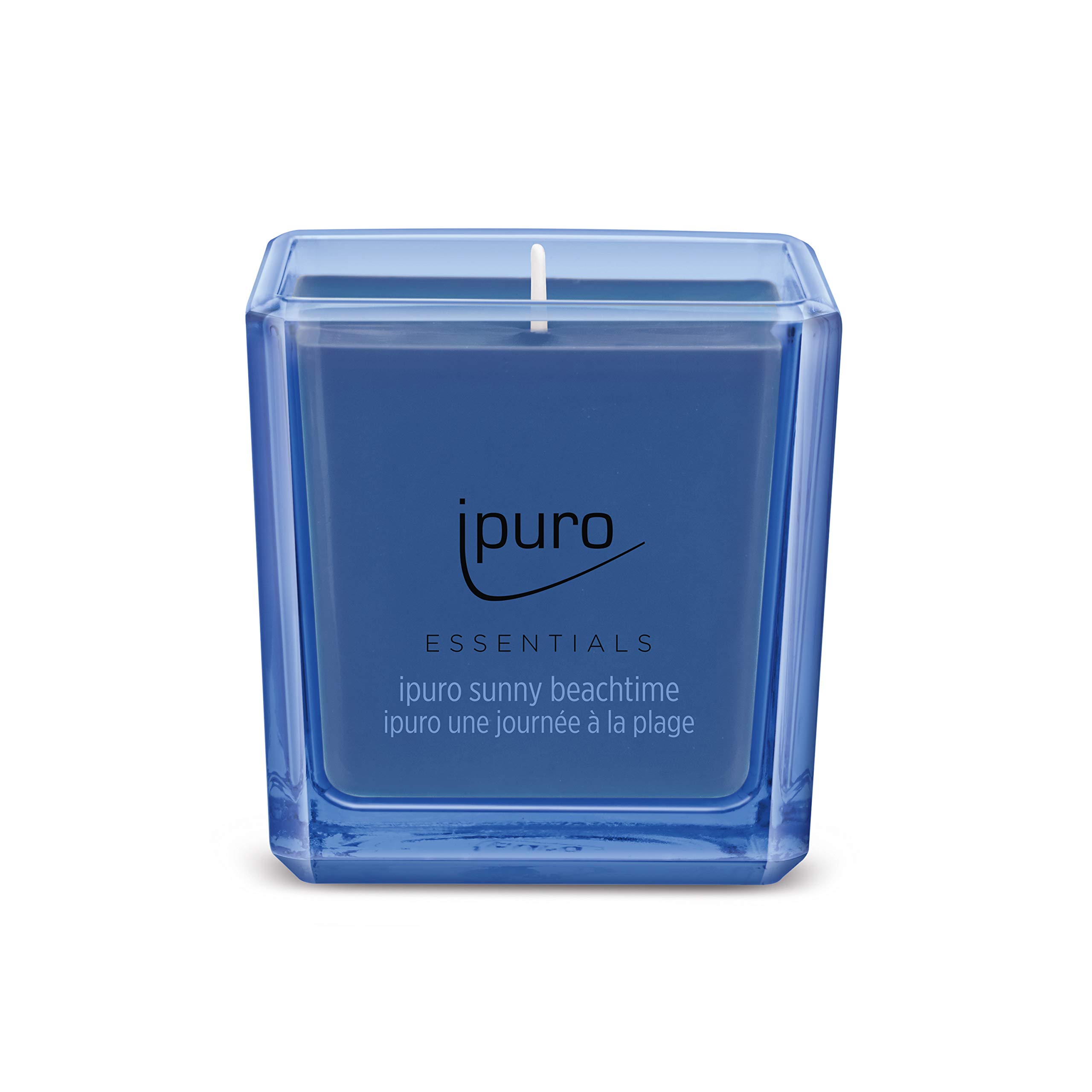 ipuro - Vela aromática decorativa Ipuro sunny beachtime - velas perfumadas minimalistas y puristas en vaso - velas aromáticas intensas con notas frescas y brillantes - elegante vela de 125 g
