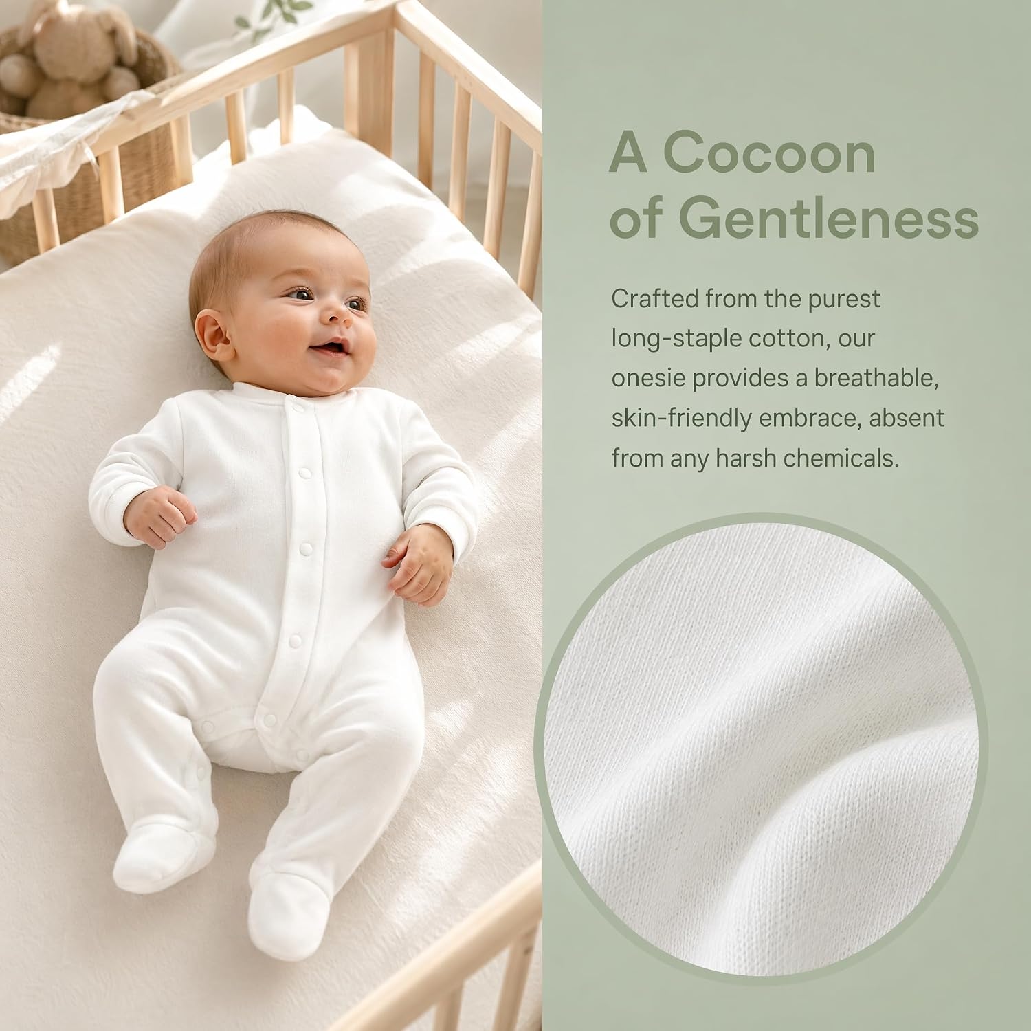 Baby Rompers 0~3 to 3-6 Months 100% Cotton Footies 3PCS Jumpsuit with Solid Hats Mittens Gloves