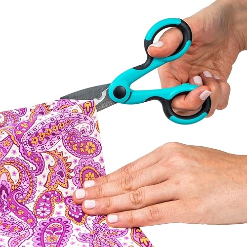 Miniatura 5 de SINGER 00558 Tijeras de alta resistencia ProSeries de 5-1/2 pulgadas con muesca eléctrica, color verde azulado