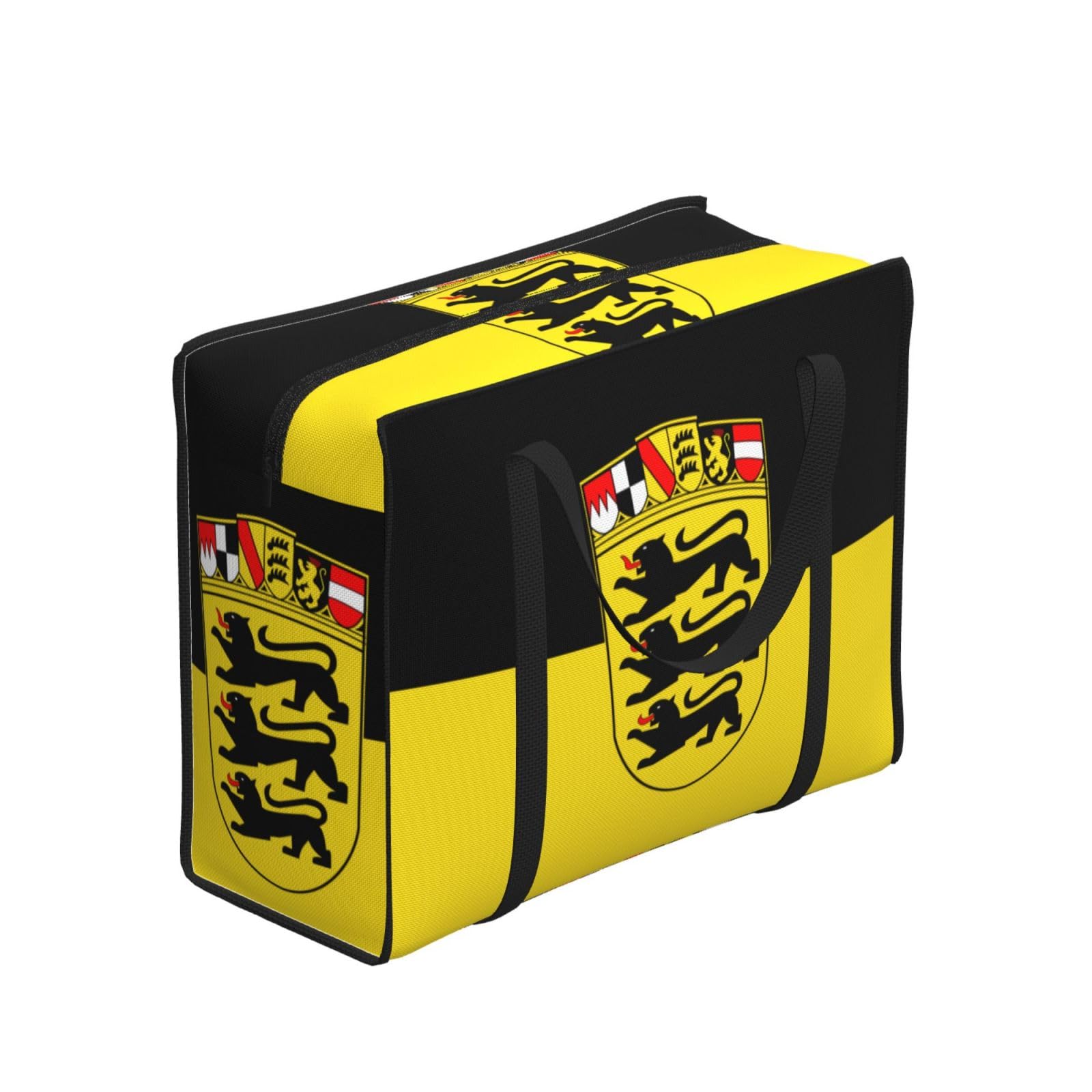 Flag of the State of Baden-Württemberg Print Reusable Grocery Bags Tote Bag for Travel Picnic Camping, World Cup Souvenir Gift Bag
