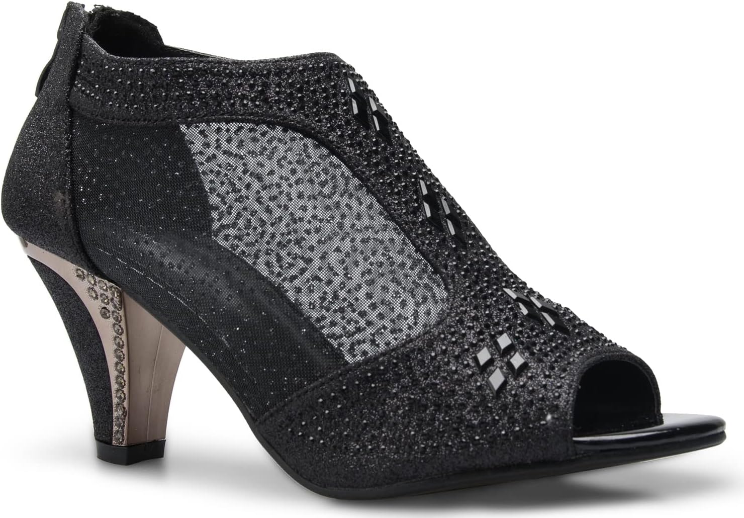 Olivia K Women's Wedge Sandal - Open Toe Glitter Design