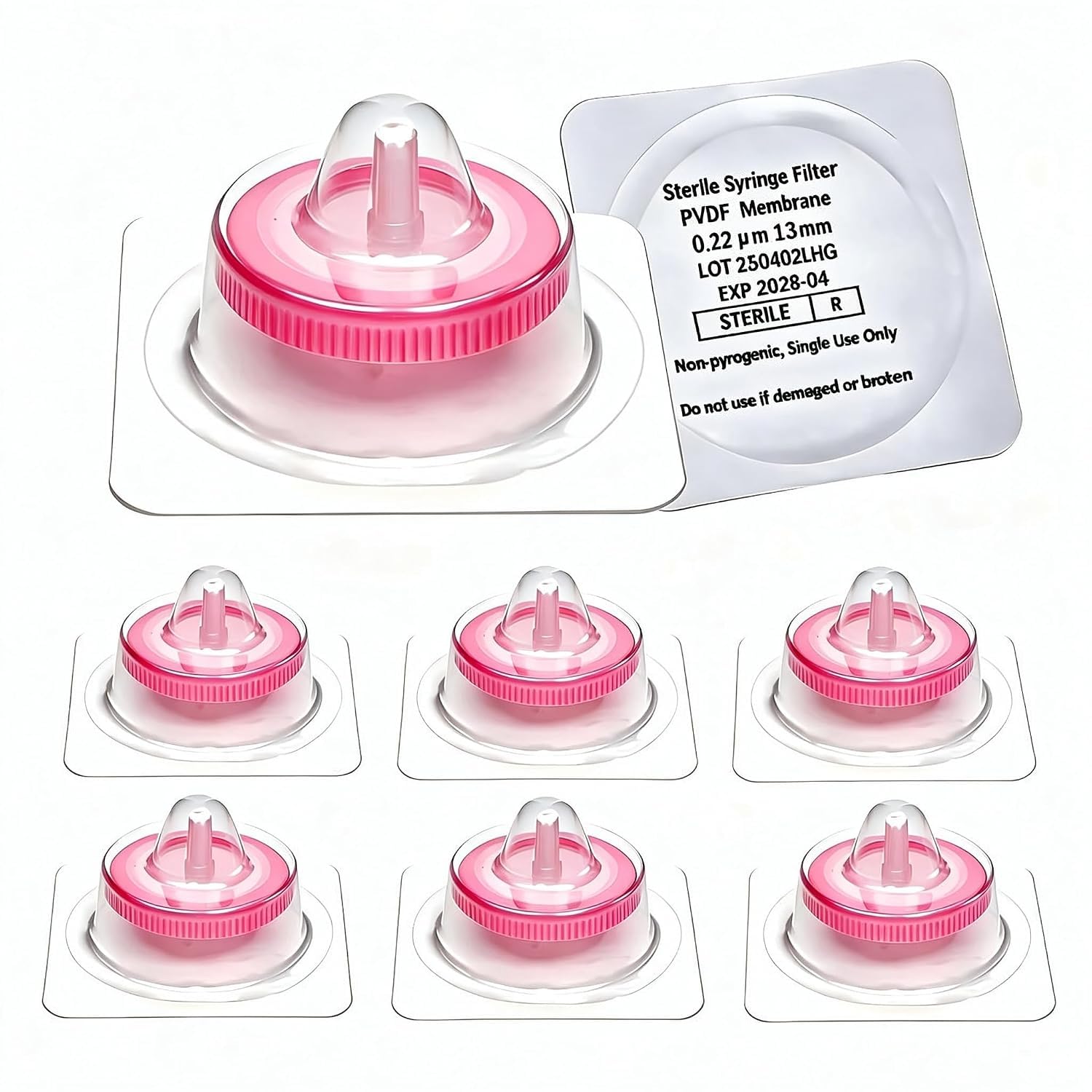 Sterile Syringe Filter PES 100 Pack, 0.22um Pore Size, 13mm Membrane Diameter, Hydrophilic Filtration High Throughput Sterile Packed Individually — Amazon image 9