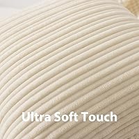 Vista 411 de UGASA - Juego de 2 fundas de almohada de terciopelo a rayas, funda decorativa para cojín con cremallera oculta para el hogar, sofá, dormitorio