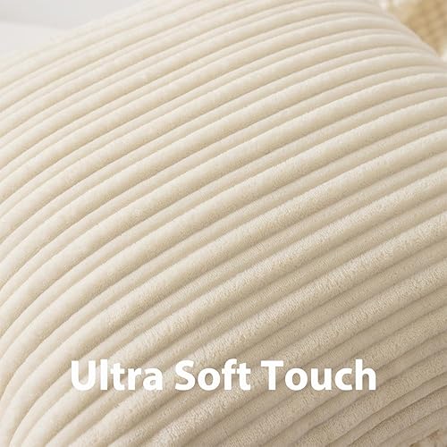 Miniatura 411 de UGASA - Juego de 2 fundas de almohada de terciopelo a rayas, funda decorativa para cojín con cremallera oculta para el hogar, sofá, dormitorio,