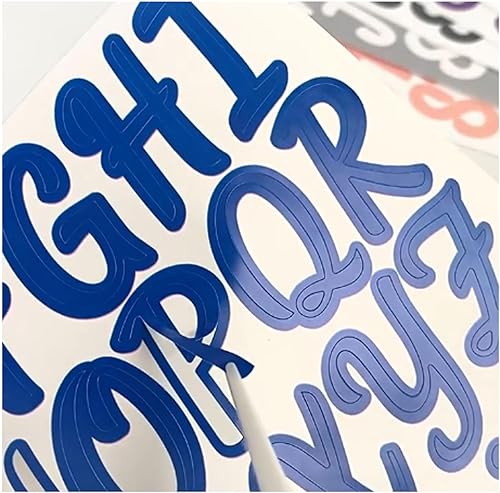 Miniatura 3 de Calcomanías del alfabeto, 12 hojas autoadhesivas de vinilo con letras y números, calcomanías de bricolaje, álbumes de recortes, tarjetas de