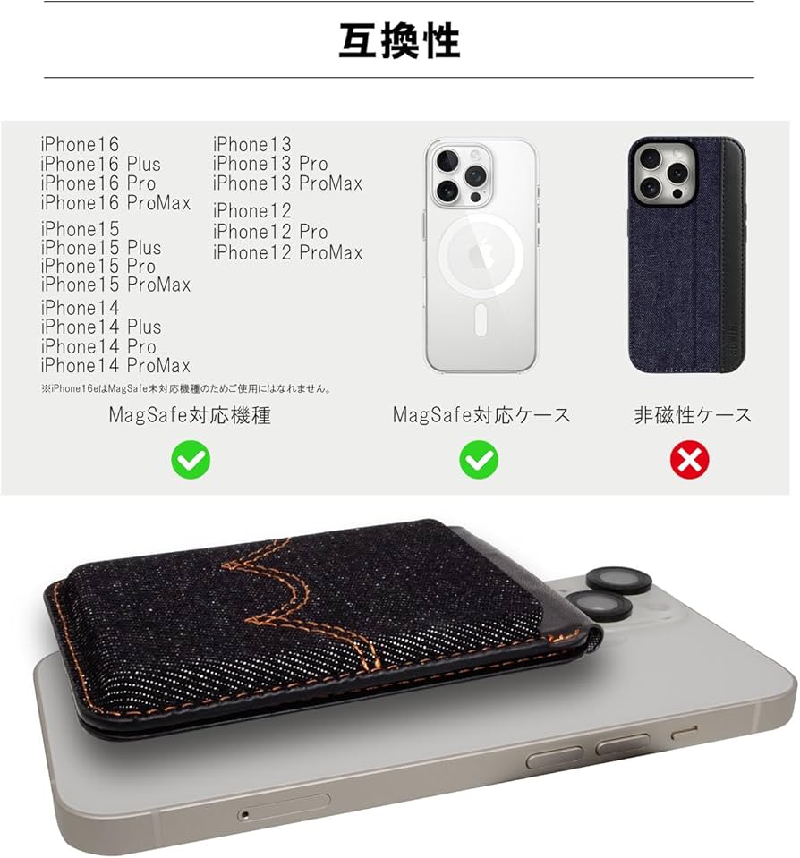 Amazon.co.jp: 【 EDWIN 正規品 】 MagSafe デニム カードケース 4枚 Amazon.co.jp: 【 EDWIN 正規品 】 MagSafe デニム カードケース 4枚