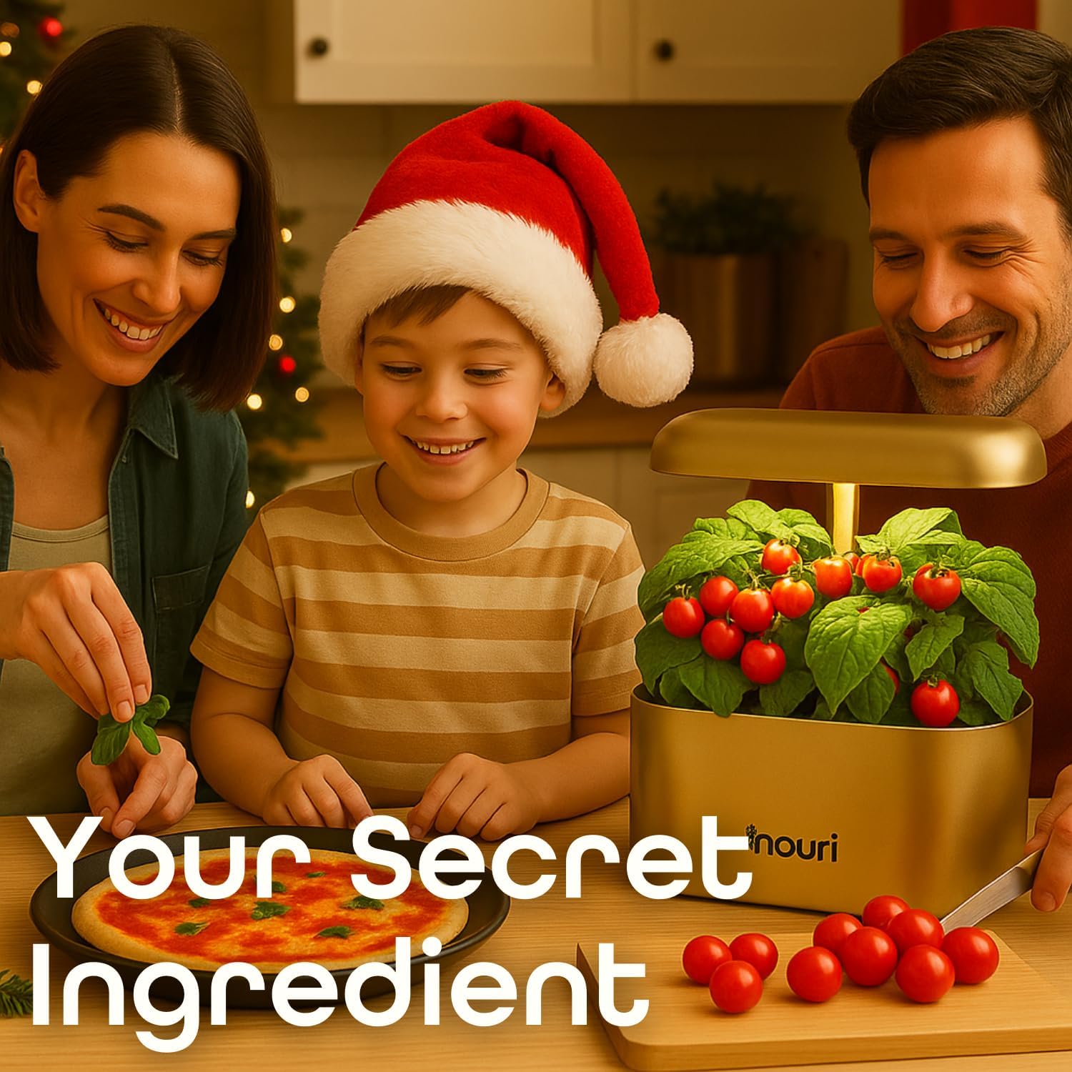 Nouri Hydroponics Growing System, 5 pod APP Smart Indoor Herb Garden Kit with LED Grow Lights, Hydroponic Herb Garden Indoor for Plant Lovers, Gardeners, Kitchen, Lettuce Seeds Included