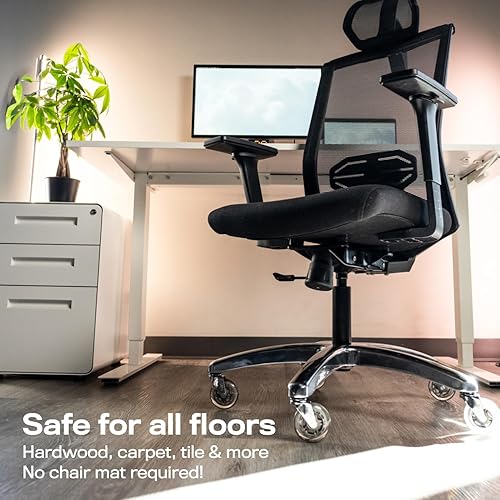 Vista 25 de The Office Oasis Ruedas originales para silla de oficina Rollerblade (como se ve en PBS) – Ruedas increíblemente suaves y silenciosas – Seguras