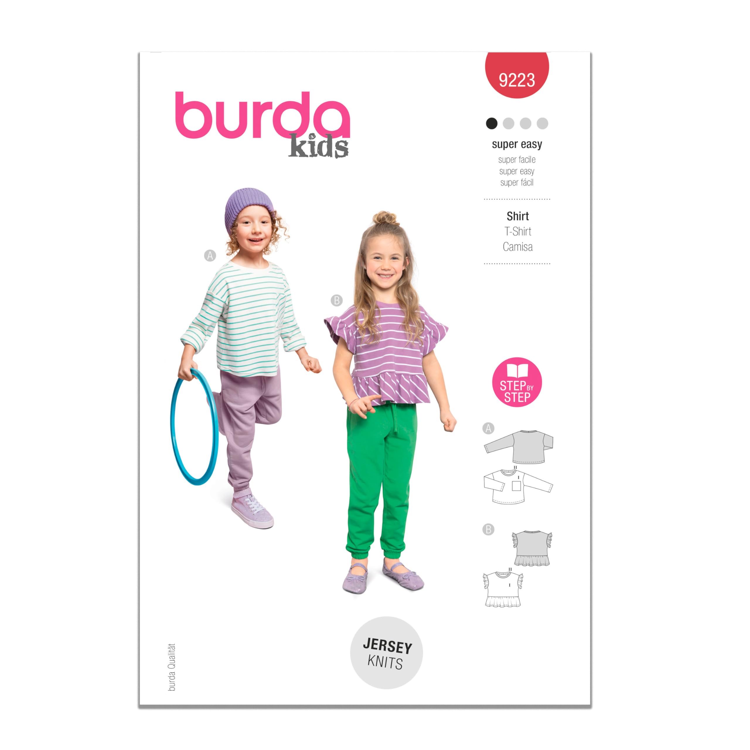 Burda Style Sewing Pattern B9223 Children's Top
