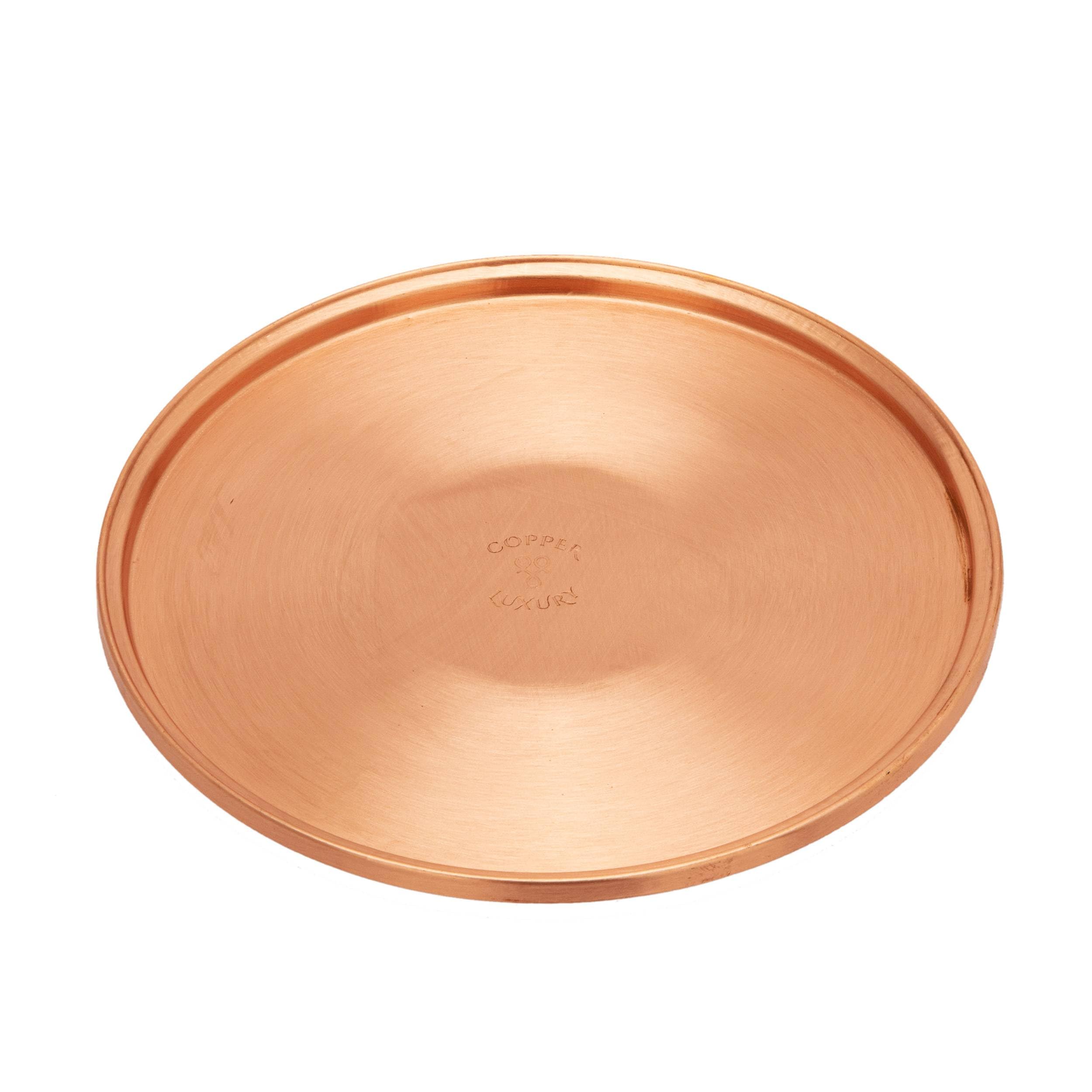 Plato decorativo de cobre para centro de mesa de salón y decoración de comedor
