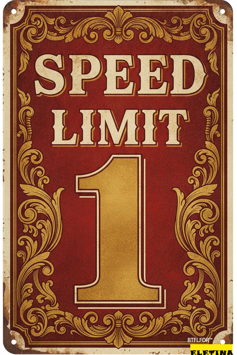 Personalized Sign for Man Cave Speed Limit Aluminum - White Black Funny Metal Street Warning Traffic Road S (limit 1, 8x12in) Private Property Decorative