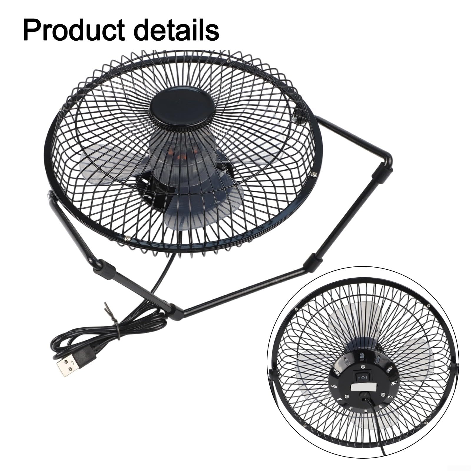 Kit de ventilador de panel solar, 5,2 W 6 V policristalino para ventilador USB de 8 pulgadas para pequeños gallineros, invernaderos, cobertizos y casas de mascotas