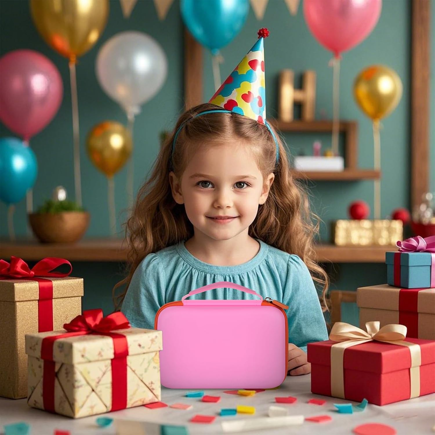 Kids Instant Print Camera Case Compatible with ESOXOFFORE/for Dylanto/for DUDUDRAGON/for GKTZ/for ETIKEZ/for Dafotil/for Careenoah/for Aasonida Digital Video Prints Paper Cameras Bag- Pink - Image 9