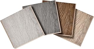 Click Lock Vinyl Plank Flooring, Sample Kit -4 Colors Waterproof Wear-Resistant DIY Floor Tiles with Soft Feel for Home, Apartment, Office