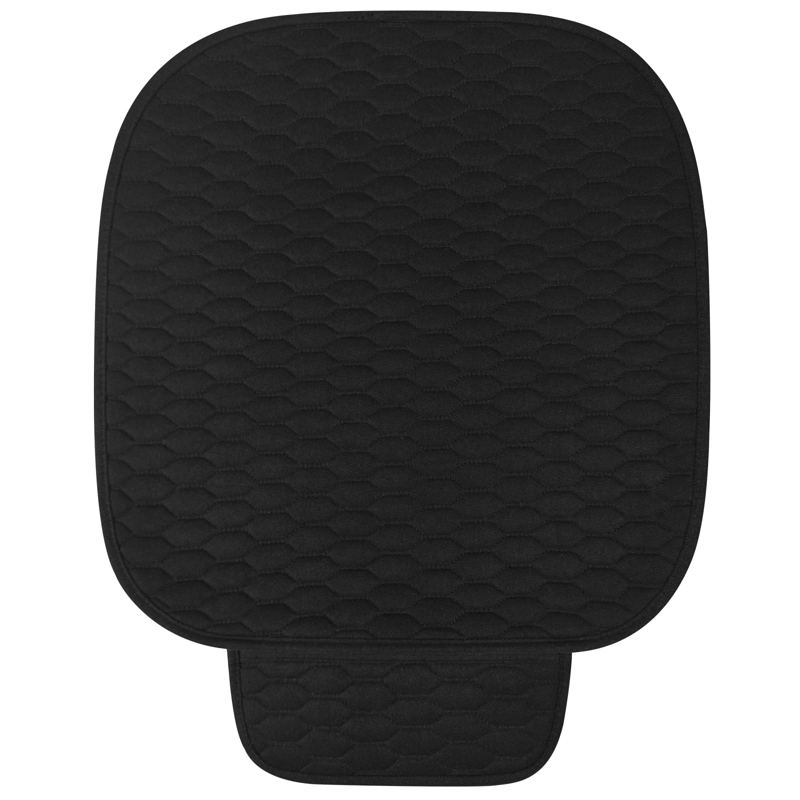 ZJHELM Car Seat Covers, 2 Pcs Linen Front Seat Cushion,Warm Winter Cool Summer Bottom Seat Cover,Car Seat Covers Front Seats Only,Suitable for Most Cars (Black)