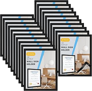 20 Pack Magnetic Sign Holder 8.5x11 inches with Magnetic Border