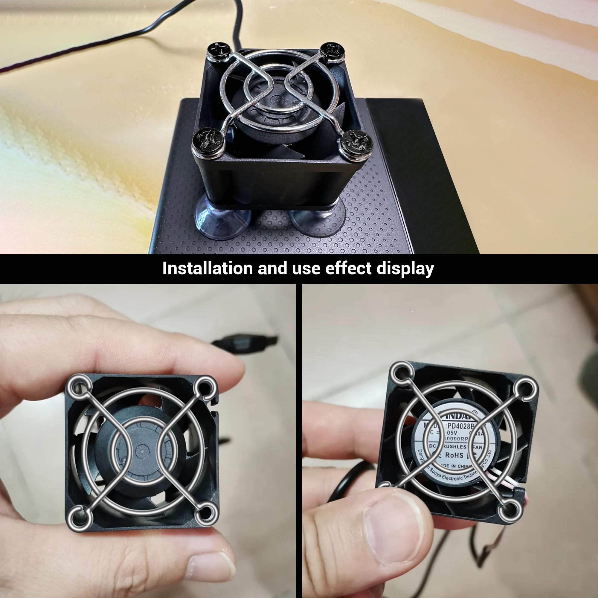 Griglia di protezione per ventola da 40 mm, confezione da 2 pezzi, protegge la griglia della ventola della CPU, previene danni ai cavi per ventola da 40 x 40 mm, copertura protettiva fai da