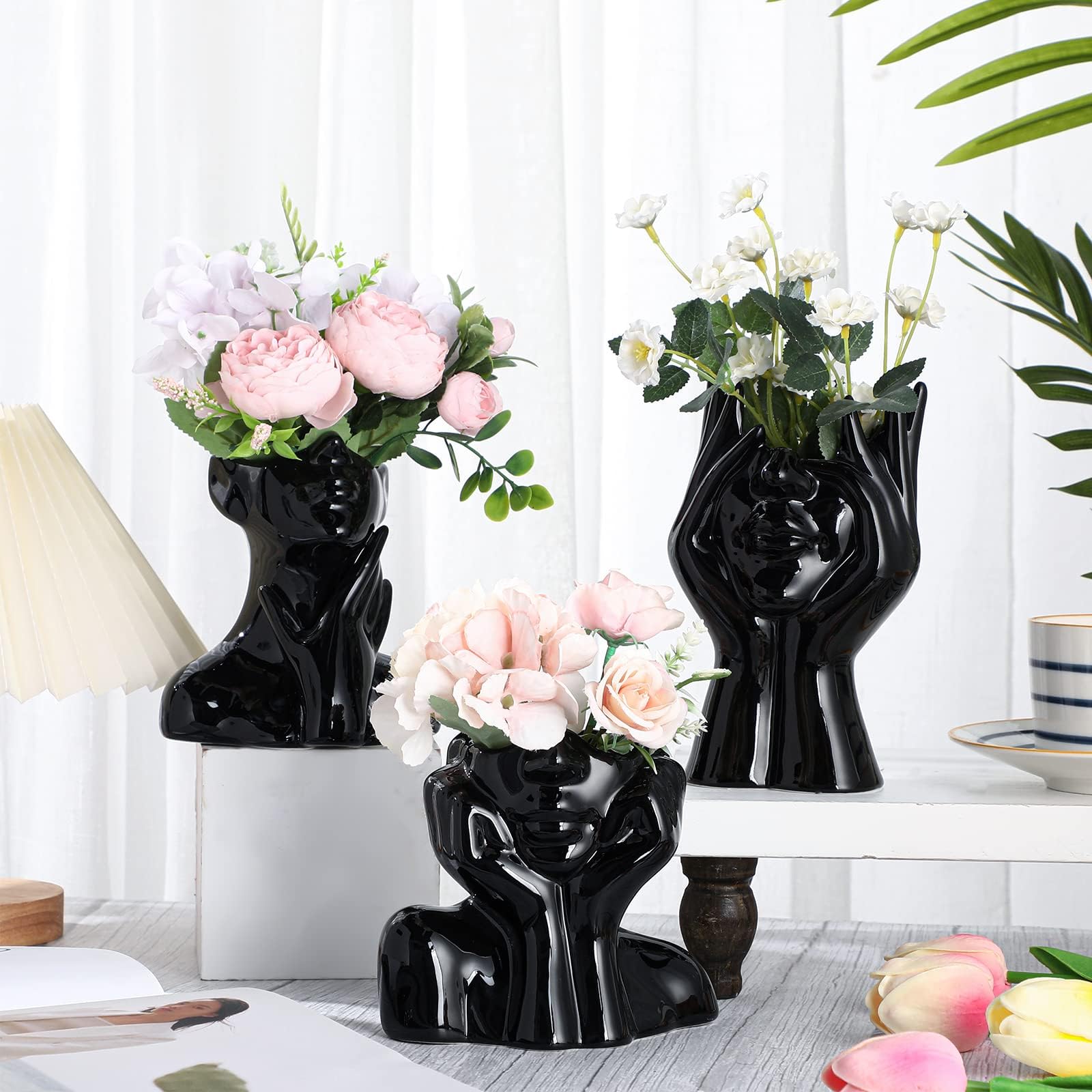 Amazon.com: Flower Vase, Decorative Ceramic Flower Vase, Creative ...