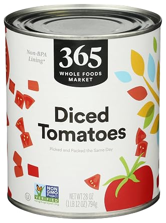 365 by Whole Foods Market, Diced Tomatoes, 28 Ounce