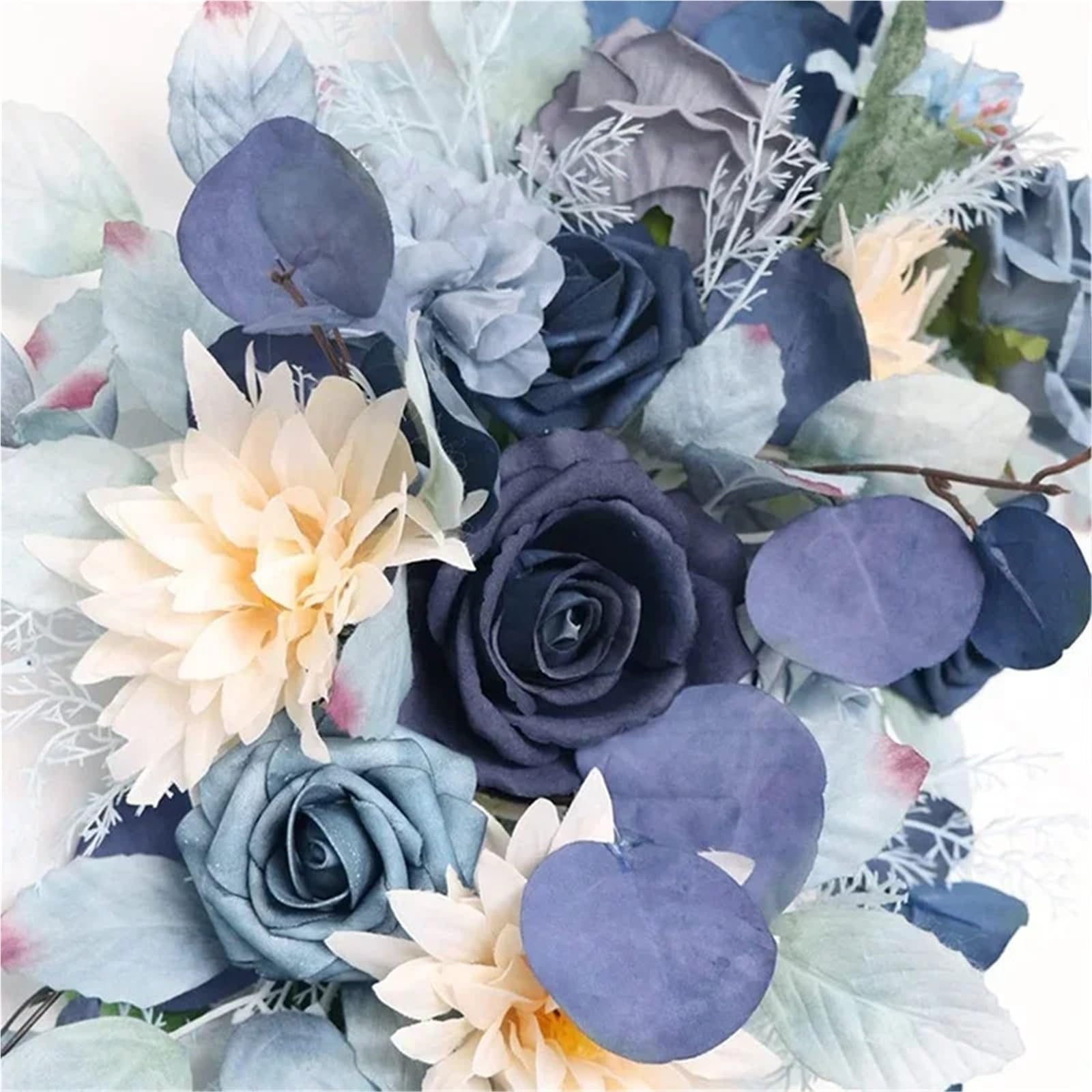 2 Set Künstliche Blume for Stuhl Dekor Hochzeit Stuhl Zurück Blume Elegante Stuhl Zurück Floral for Zeremonie Stuhl Für Stühle Blumenschmuck