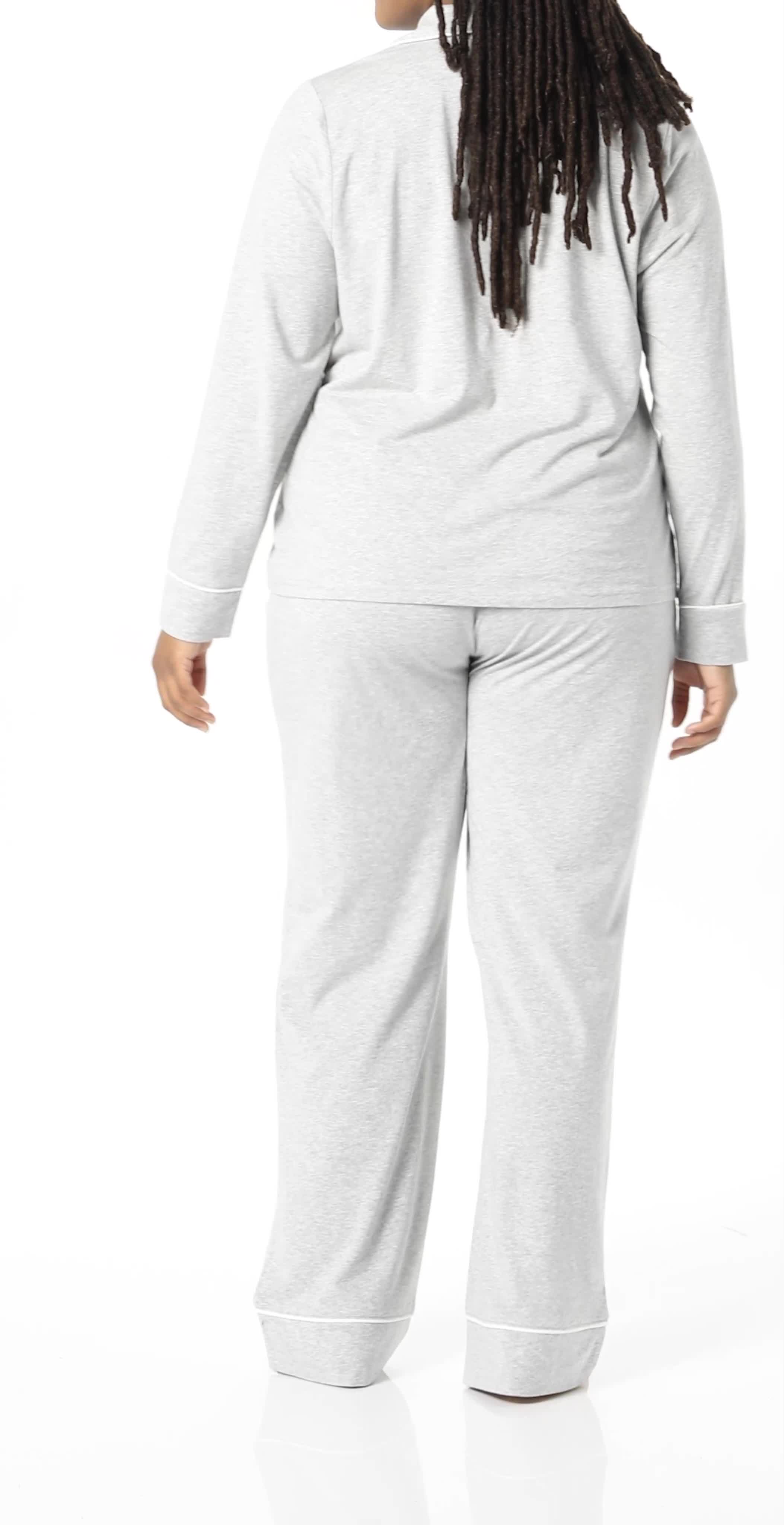 Amazon Essentials Women's Cotton Modal Long-Sleeve Shirt and Full