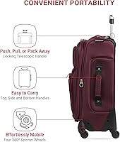 Vista 182 de SwissGear - Equipaje suave expandible Sion con ruedas, Negro