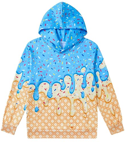 Move Dance Boys Hoodies Ice Cream Baseball Pullover Sweatshirts Size