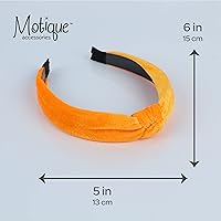 Vista 5 de Velvet Knotted Headbands for Women (Marigold)