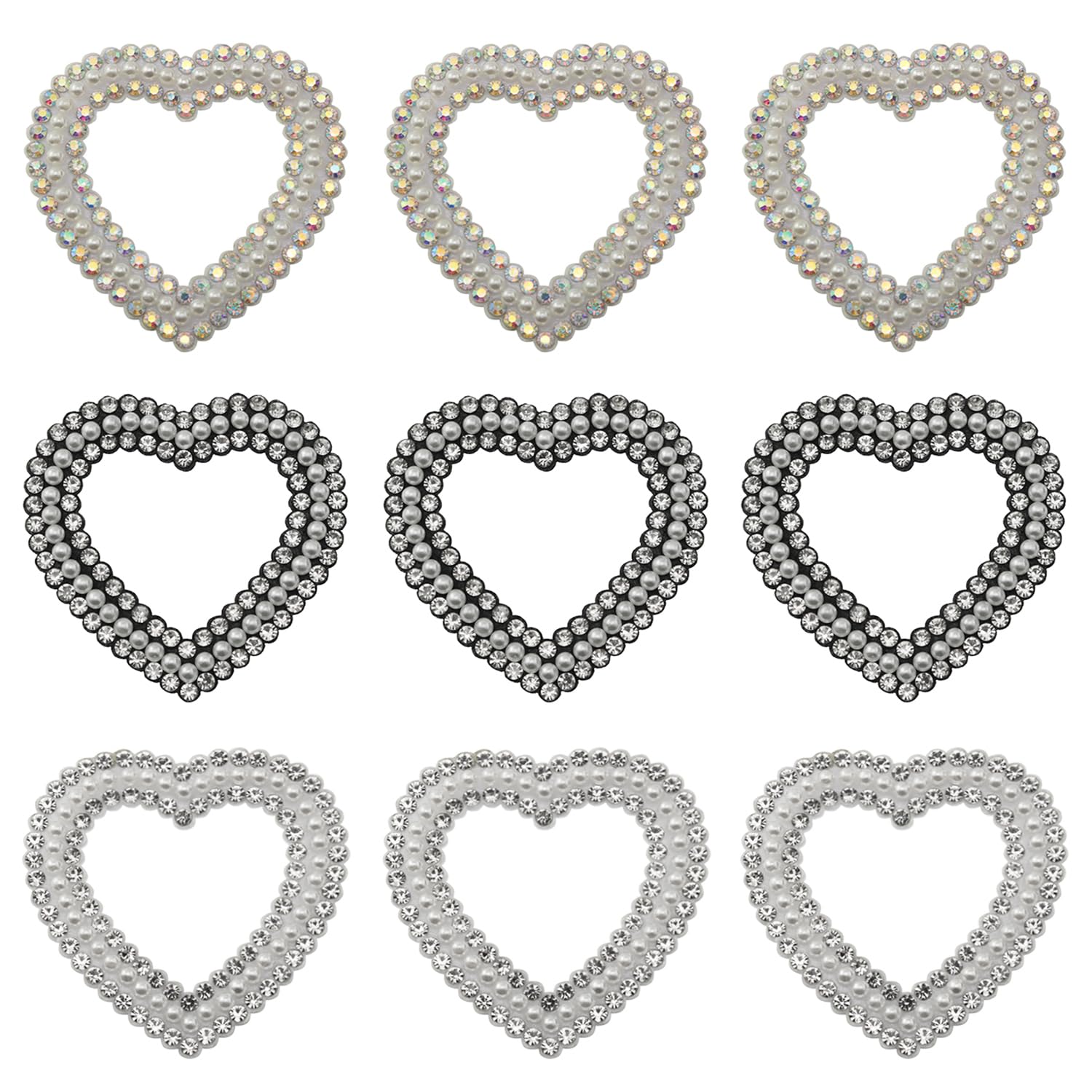 Apliques de diamantes en corazón para personalizar tu vestido de novia y ropa formal