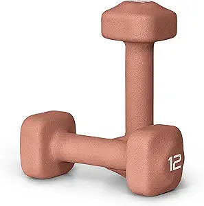 Tone Fitness Neoprene Dumbbell Weight Pairs with Anti-Roll Square Head | Multiple Options