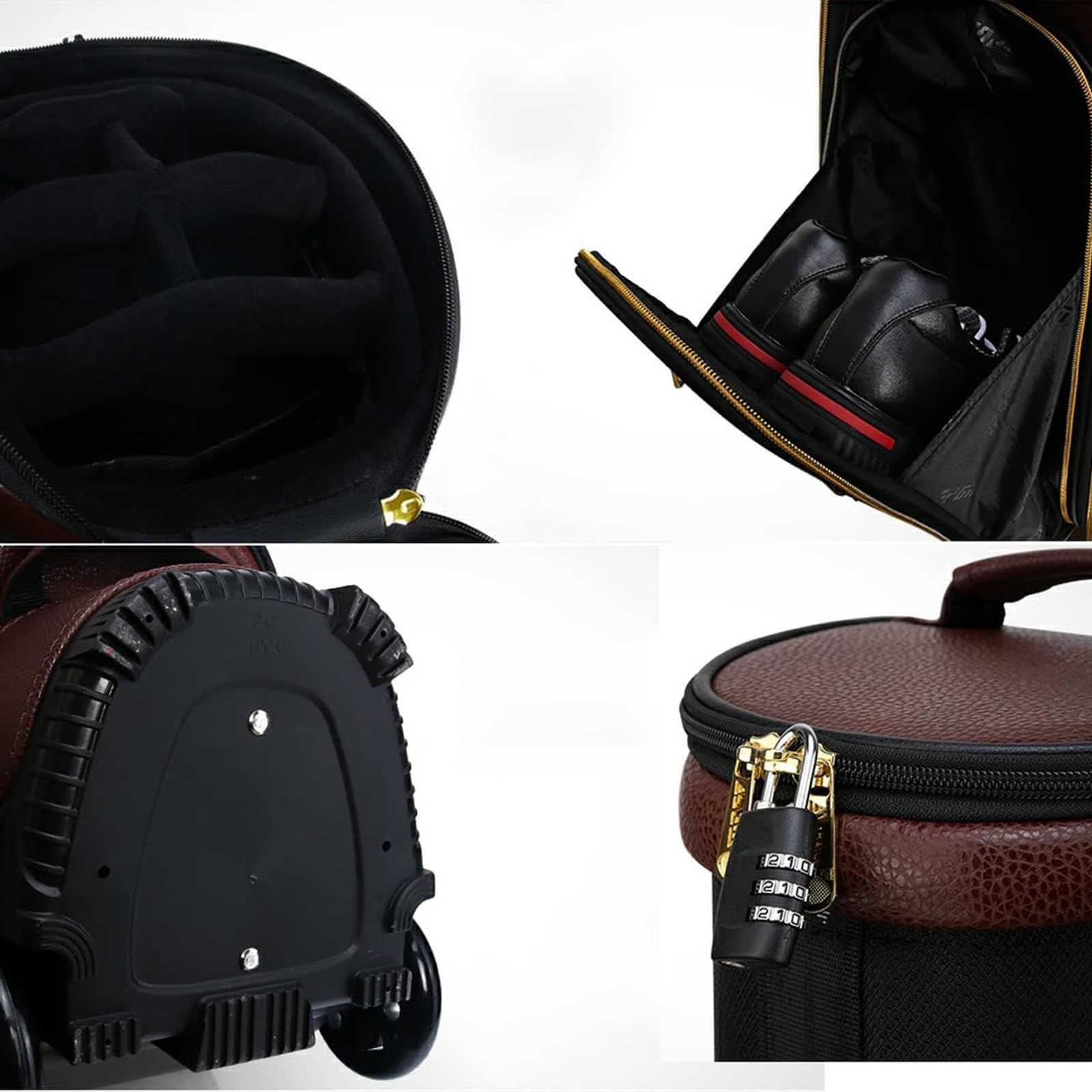 Bolsa de Golf de Cuero para Hombres, Bolsa de Golf portátil Impermeable, Bolsa de Viaje para Palos de Golf, Bolsa de Almacenamiento Liviana para Campos de Golf y Viajes