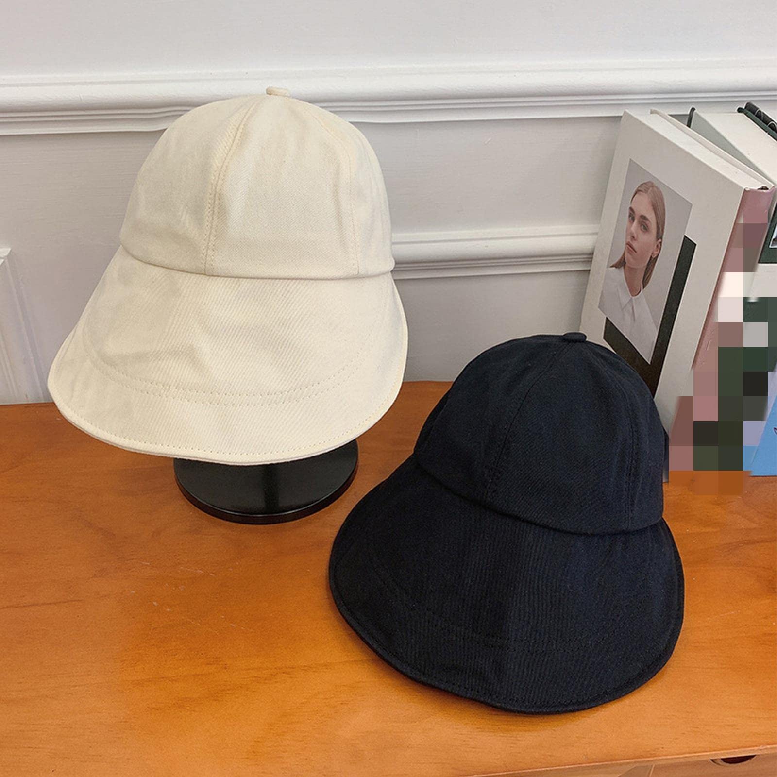 Chapeau bob d'été avec grand nœud de protection solaire chapeau cloche large bord chapeau de soleil femme chapeau pliable
