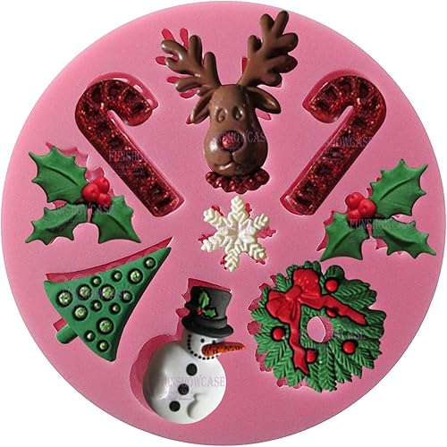 Miniatura 3 de Funshowcase Santas Essentials - Molde de silicona para cupcakes, decoración de pasteles, pasta de azúcar, fondant, mantequilla, resina, proyectos de