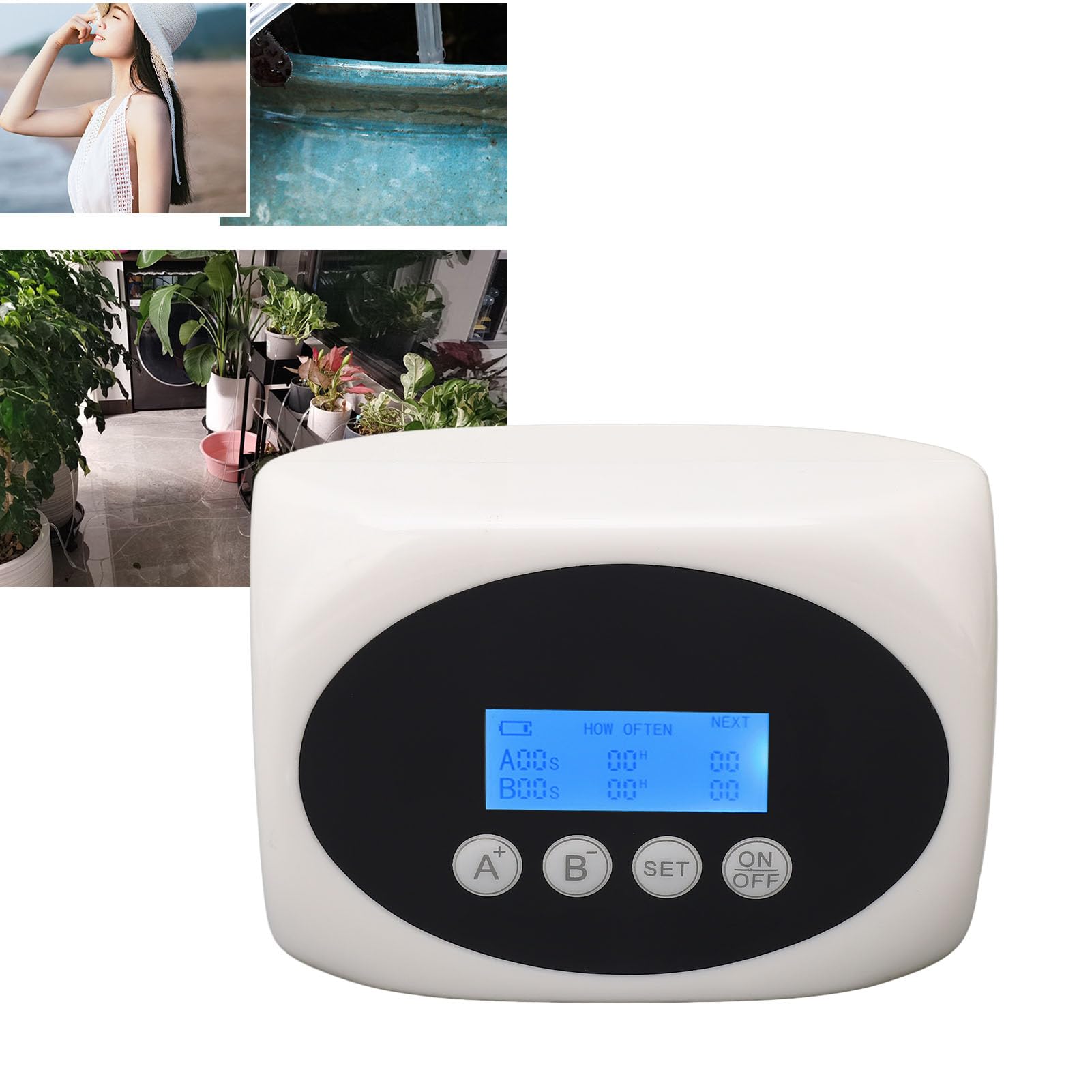Pump Solarny system nawadniania roślin USB, wyświetlacz LCD, regulowany harmonogram, automatyczne nawadnianie do pielęgnacji wielu roślin, do użytku na wakacjach lub w pracy