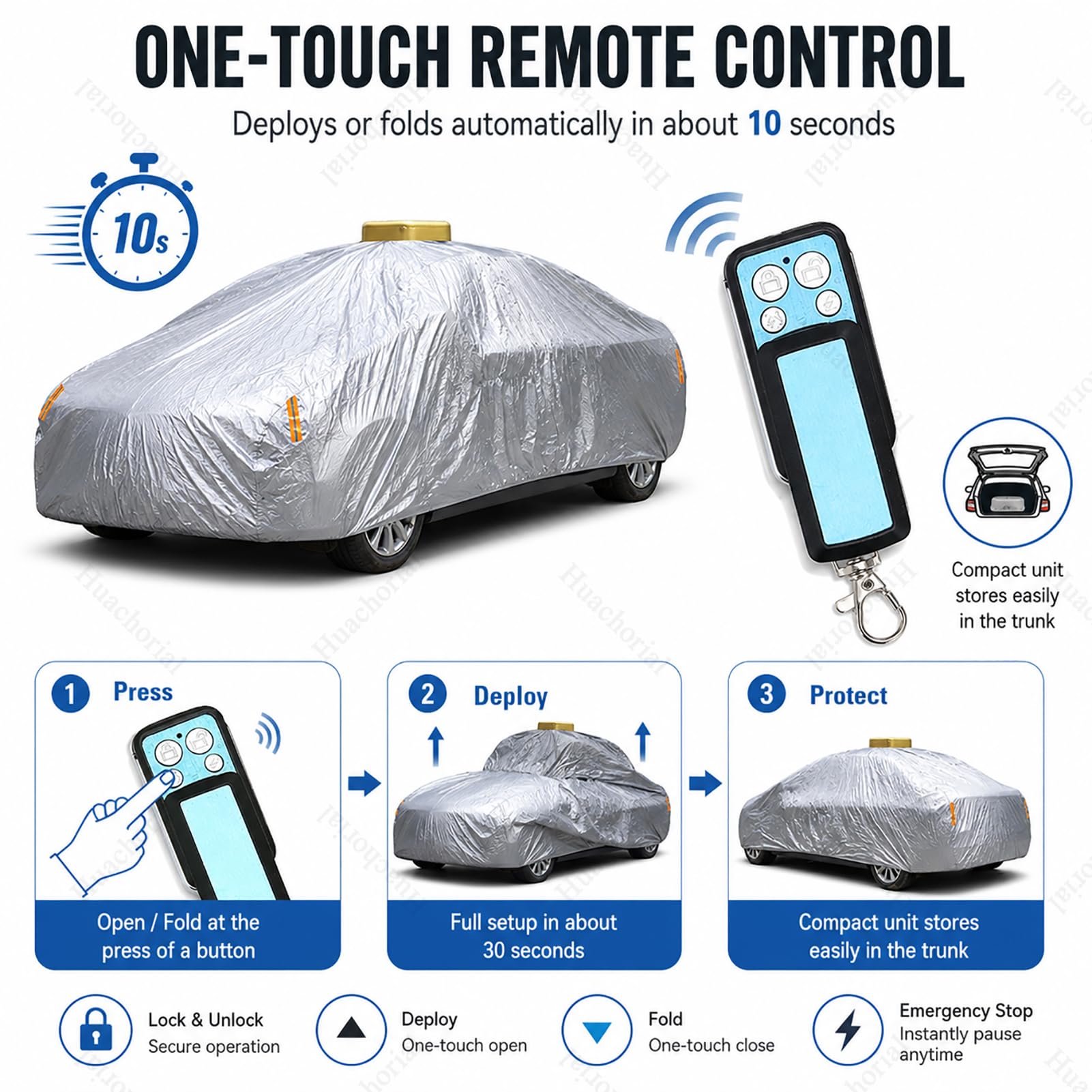 Housse de Voiture électrique rétractable à énergie Solaire, télécommandée, imperméable, Coupe-Vent, antigrêle, Protection Toutes Saisons, Couverture extérieure complète, pour berline, SUV