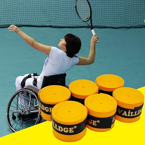 Miniatura 7 de Cinta de agarre para raqueta de tenis, cinta de agarre de puntos con patrón de puntos que absorbe el sudor, agarre antideslizante para raquetas de