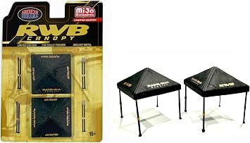 American Diorama RWB x Canopy Set -164 Set of 2 Metal Canopy Set AD-2418MJ, for All 164 die cast Vehicle Display and Diorama