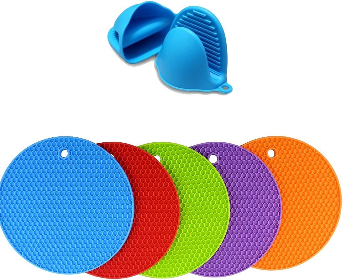 5 x Hot Pot Holders and Oven Mits, Heat Reistant, Flexable