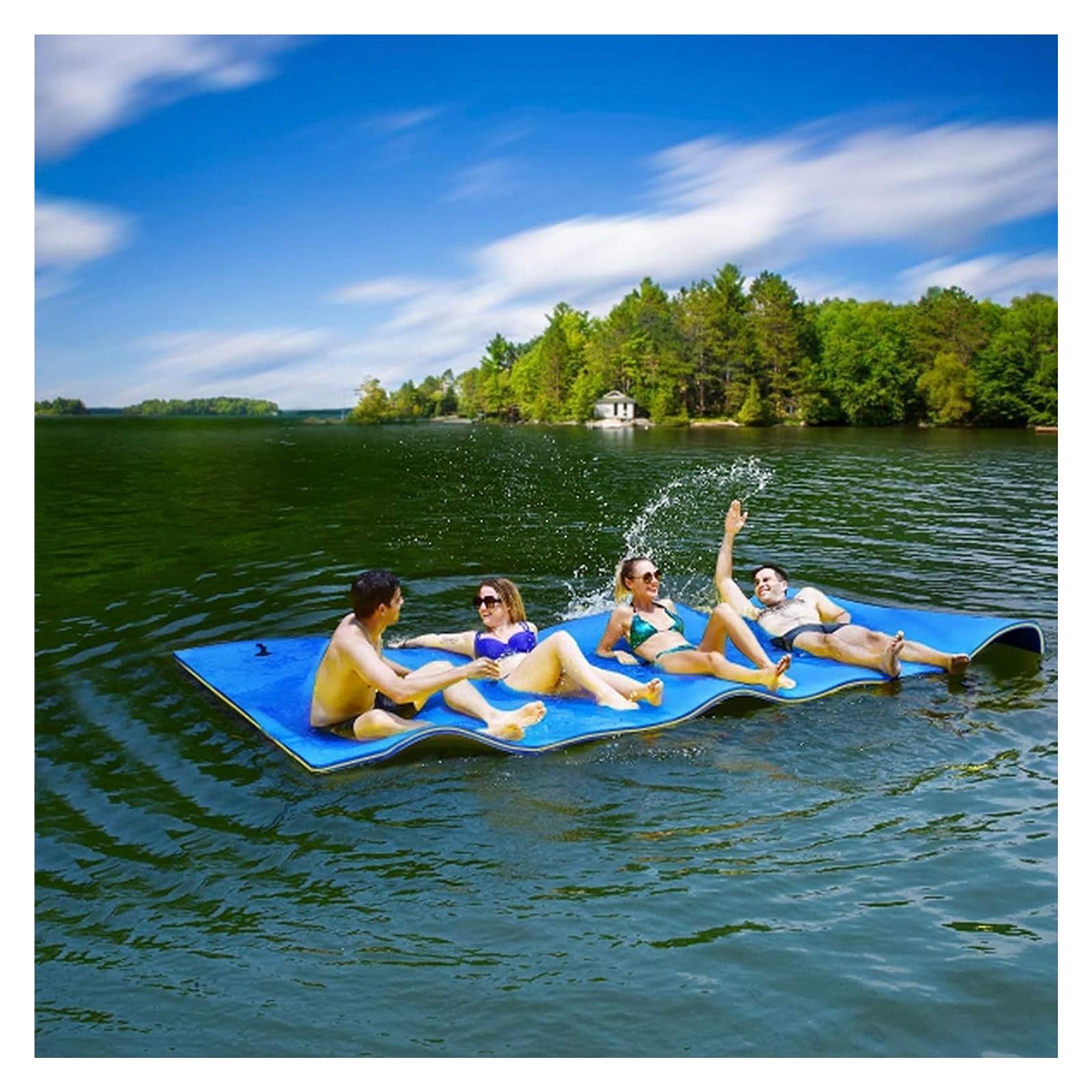 Tappetino galleggiante, in schiuma ad acqua per attività all'aperto, perfetto per piscina, lago o spiaggia