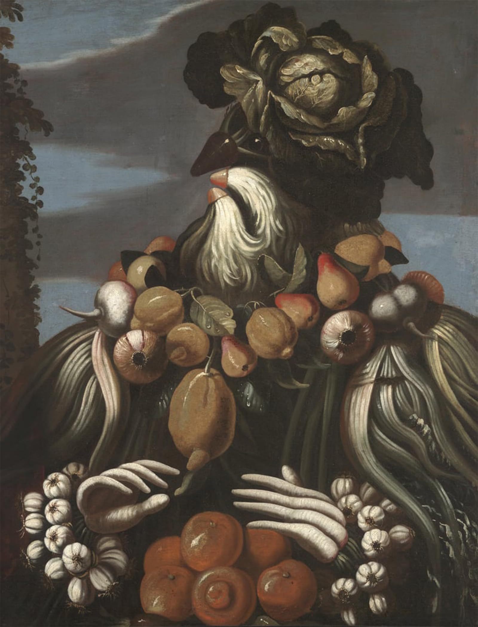SERENDIPITP Retro Picture Poster Wall Art Pictures Painting Winter by Giuseppe Arcimboldo Wall Art Canvas Print for Wall Decor 60x90cm