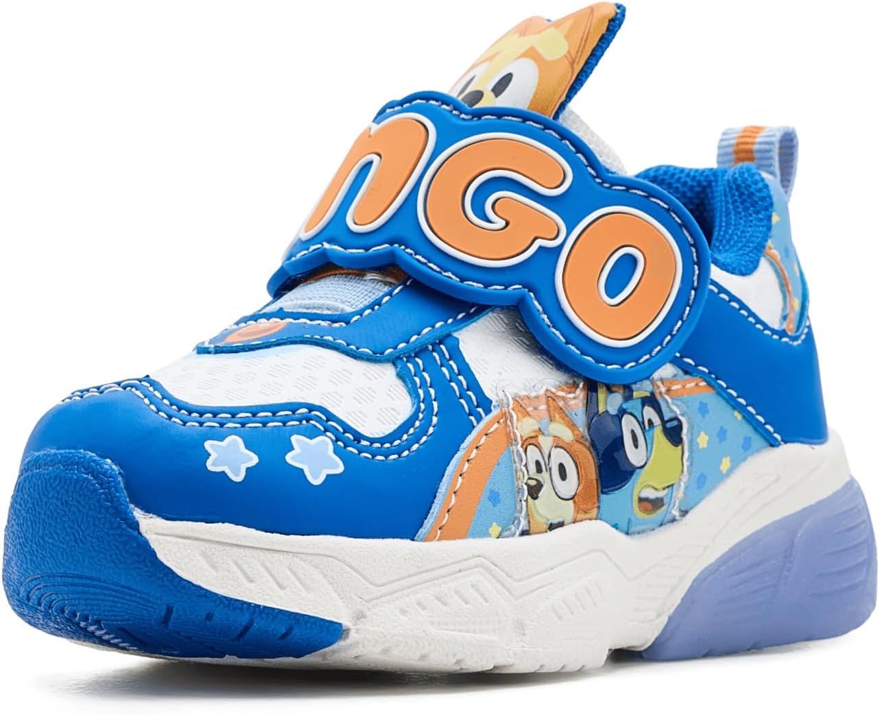 Ground Up Bluey and Bingo Light Up Athletic Shoes, Toddler Sneakers, Blue