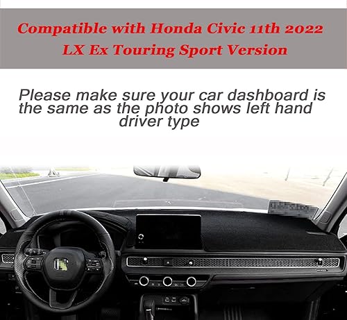 Miniatura 9 de PGTOPONE Cubierta de consola central negra de ajuste personalizado, protector de alfombrilla para salpicadero, cubierta de protección solar,