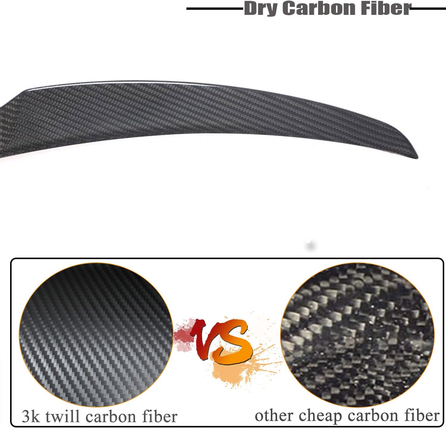 MCARCAR KIT Dry Carbon Fiber Trunk Spoiler for Tesla Model Y 2020-2024 Rear Spoiler Wing Lip Tail Rear Lid