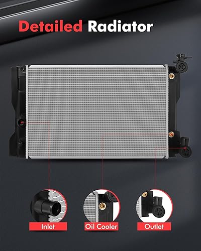 Miniatura 2 de cciyu 13106 Reemplazo del radiador para Toyota 2009-2017 para Corolla 1.8L 2009-2012 para Toyota para Corolla 2.4L 2009-2014 para Toyota para Matrix