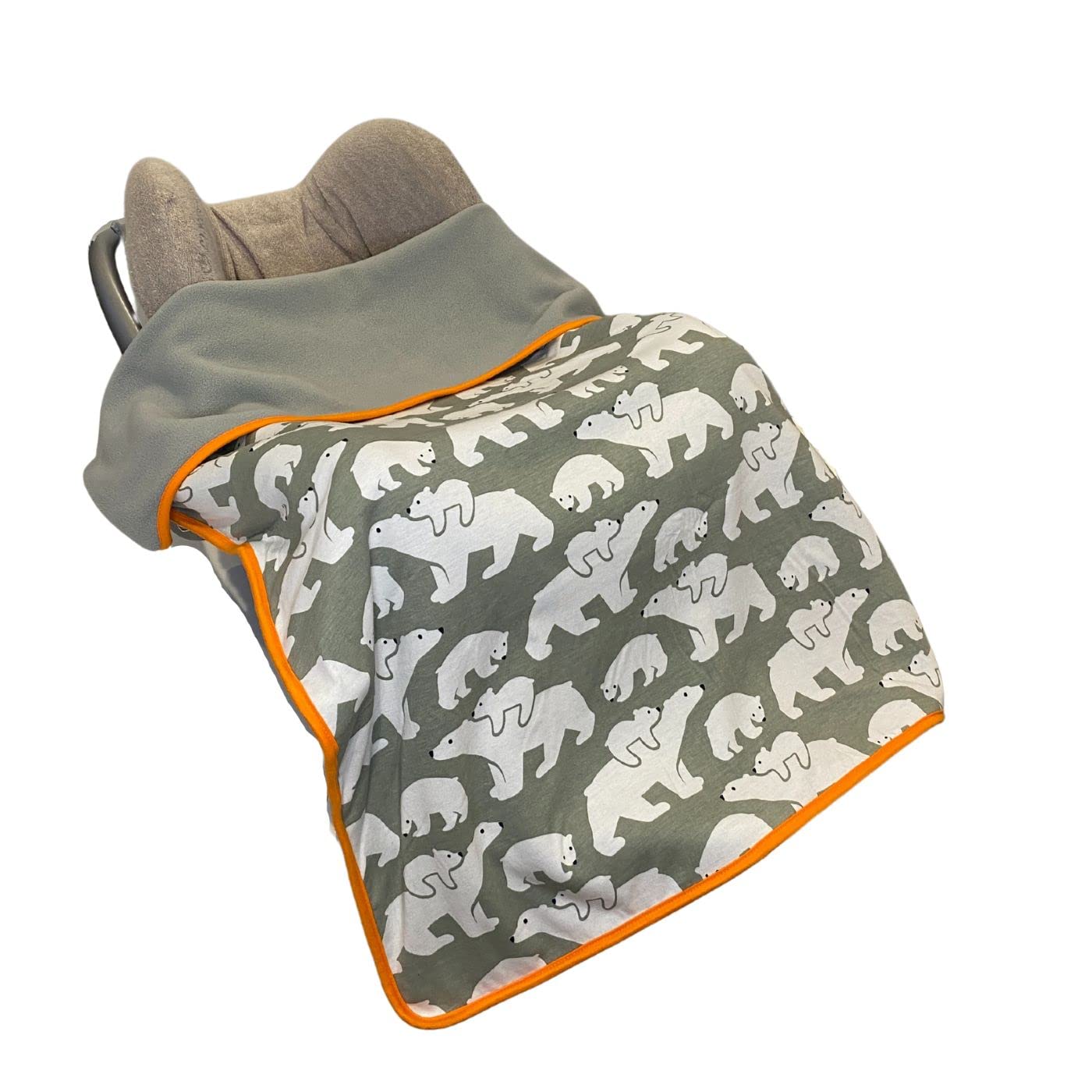Coperta Per Neonati BundleBean 100% Jersey Di Cotone Double-Face – 100x75 Cm – Gabbiani – Morbida E Calda Con Pile - 6